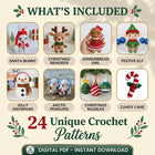 Christmas Crochet Pattern Mini Collection (24 Patterns)