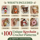 Keychain Crochet Pattern Bundle (100 Patterns)