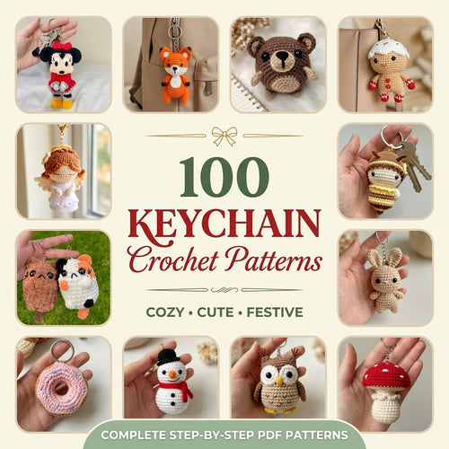 Keychain Crochet Pattern Bundle (100 Patterns)