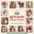 Keychain Crochet Pattern Bundle – Set 1 (50 Patterns)
