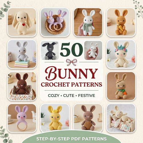 Bunny Crochet Pattern Bundle – Set 3 (50 Patterns)