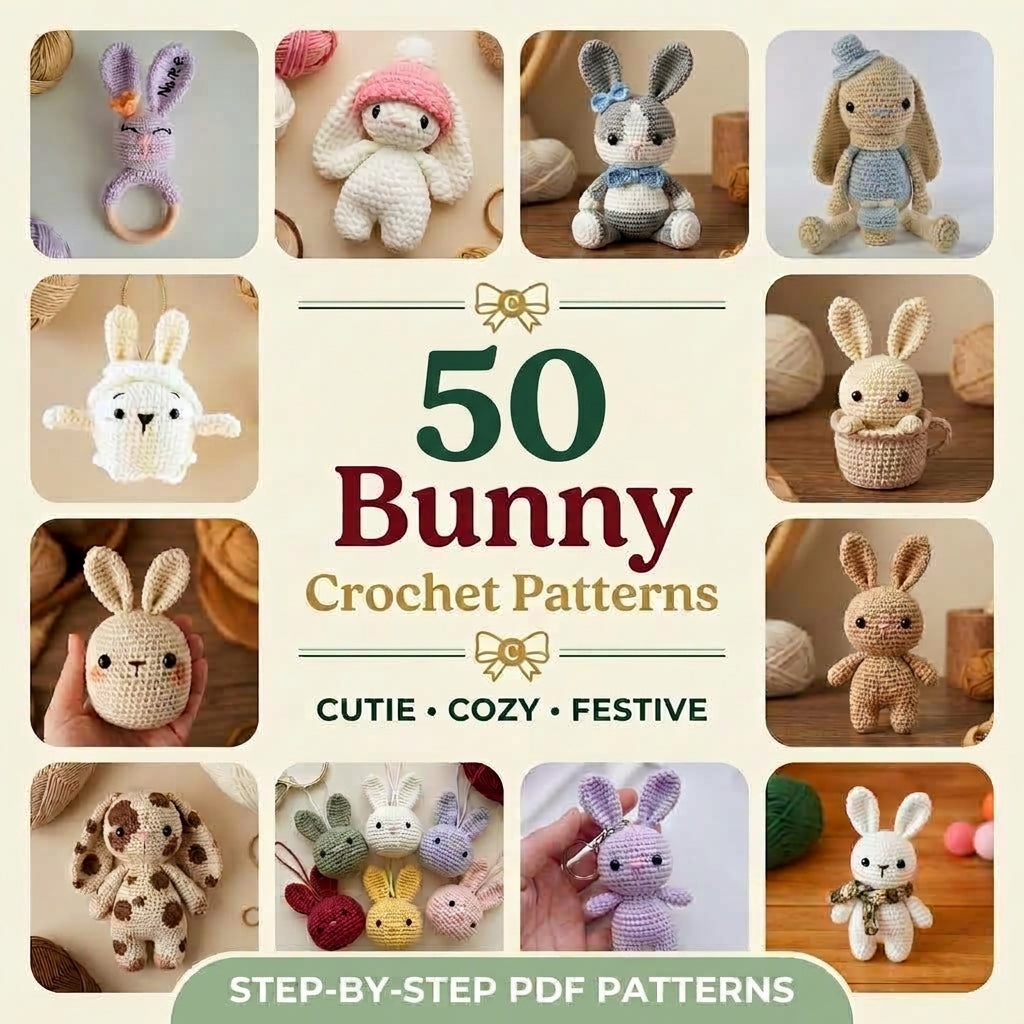 Bunny Crochet Pattern Bundle – Set 2 (50 Patterns)