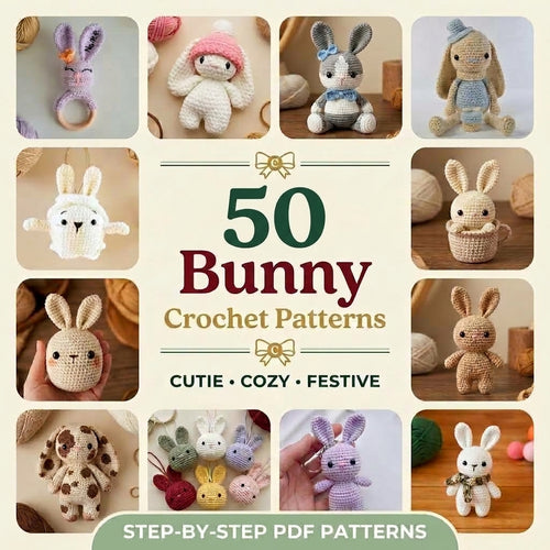 Bunny Crochet Pattern Bundle – Set 2 (50 Patterns)