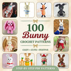Bunny Christmas Crochet Pattern Bundle – Set 1 (100 Patterns)