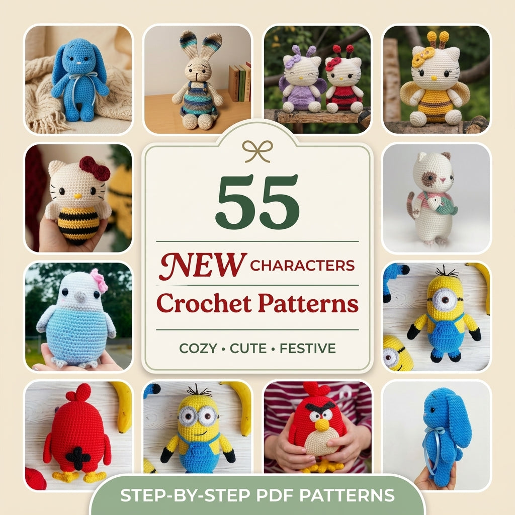 New Character Crochet Pattern Bundle (55 Patterns)