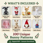 Bunny Christmas Crochet Pattern Bundle – Set 1 (100 Patterns)