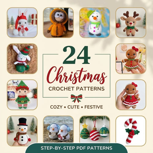 Christmas Crochet Pattern Mini Collection (24 Patterns)