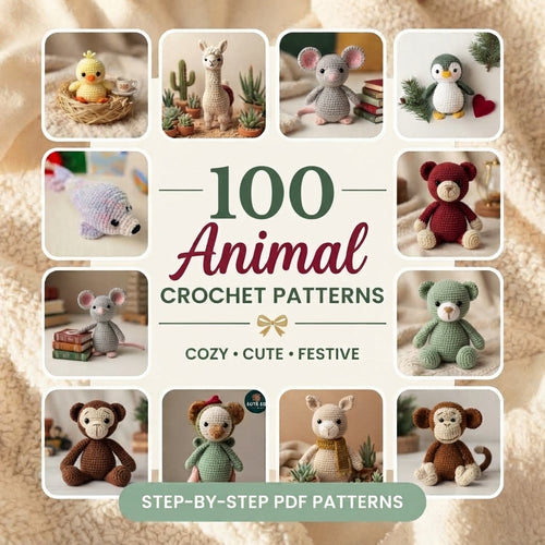 Animal Crochet Pattern Mega Bundle (100 Patterns)