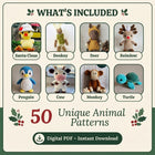 Animal Crochet Pattern Bundle – Set 1 (50 Patterns)