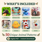 Animal Crochet Pattern Bundle – Set 2 (50 Patterns)