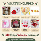 Valentine Crochet Pattern Bundle – Set 2 (50 Patterns)